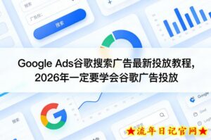 Google Ads谷歌搜索广告最新投放教程，2026年一定要学会谷歌广告投放-流年日记