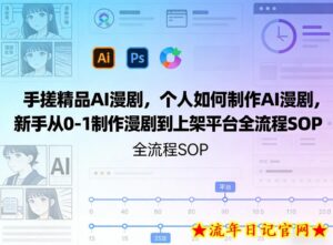 手搓精品AI漫剧，个人如何制作AI漫剧，新手从0-1制作漫剧到上架平台全流程SOP-流年日记