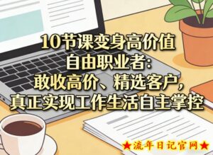 10节课变身高价值自由职业者：敢收高价、精选客户，真正实现工作生活自主掌控-流年日记