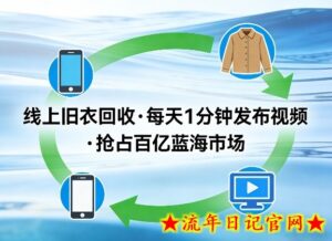 线上旧衣回收项目，我们给你提供视频，每天花一分钟发布视频，抢占百亿蓝海市场【揭秘】-流年日记