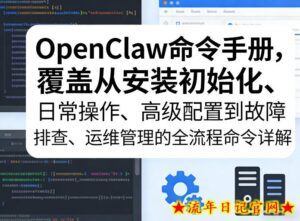 OpenClaw命令手册，覆盖从安装初始化、日常操作、高级配置到故障排查、运维管理的全流程命令详解-流年日记
