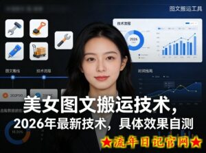 美女图文搬运技术，2026年最新技术，具体效果自测-流年日记