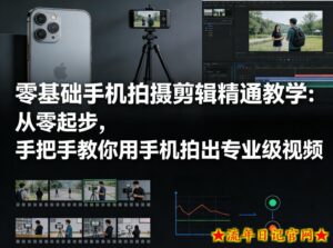 零基础手机拍摄剪辑精通教学:从零起步,手把手教你用手机拍出专业级视频-流年日记