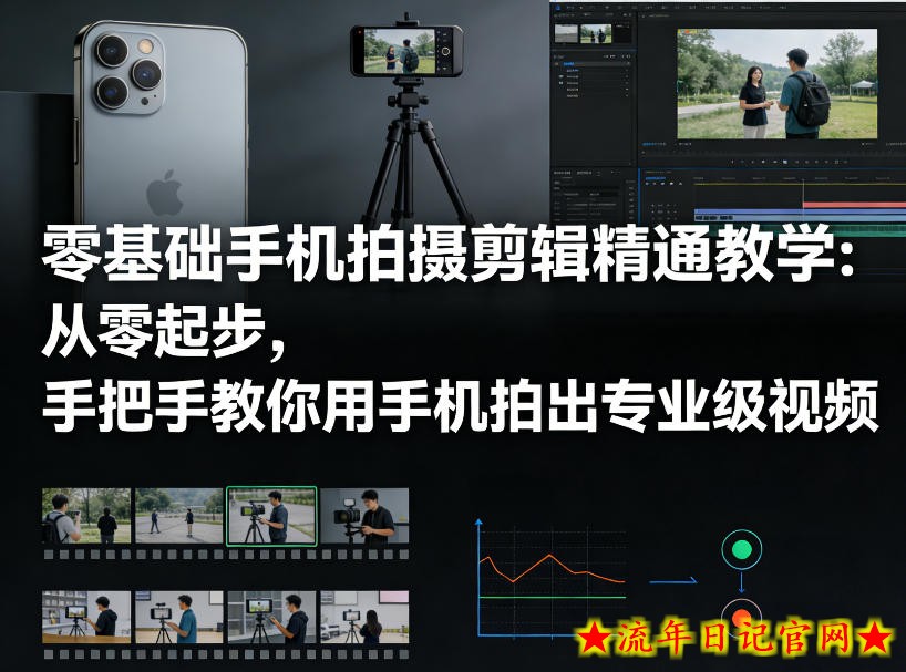 零基础手机拍摄剪辑精通教学：从零起步，手把手教你用手机拍出专业级视频