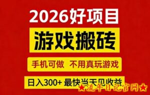 26年好项目:CSGO游戏搬砖,全自动挂G,不需要玩游戏,手机操作日入3张+【揭秘】-流年日记