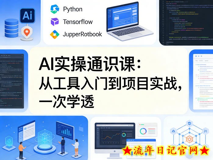 AI实操通识课，从工具入门到项目实战，一次学透
