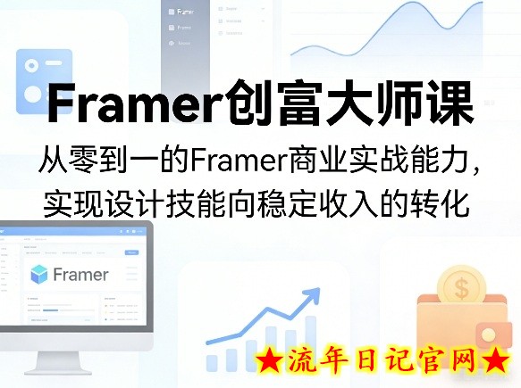 Framer创富大师课，从零到一的Framer商业实战能力，实现设计技能向稳定收入的转化