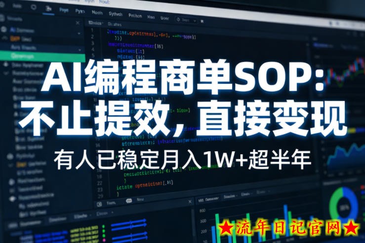 AI编程商单SOP，AI编程不能只给工作提效，还要直接变现，有人已经稳定月入1W+半年了