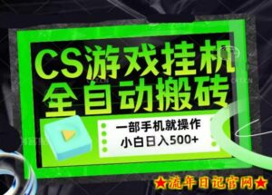 CSGO游戏挂G捡漏搬砖，超稳定的项目，带领1000+小白实现日入500+，数据可视频验证【揭秘】-流年日记