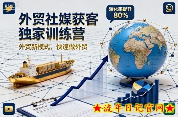 外贸社媒获客独家训练营，外贸新模式，快速做外贸（更新26年3月）