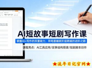 AI短故事短剧写作课，掌握AI+写作的双重能力，用笔墨铺就阶层跨越的进阶之路-流年日记