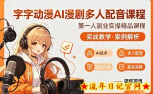 字字动漫AI漫剧多人配音课程，实战教学，案例解析-流年日记