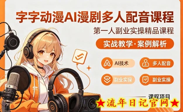 字字动漫AI漫剧多人配音课程，实战教学，案例解析