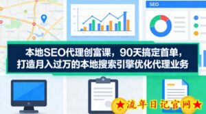 本地SEO代理创富课，90天搞定首单，助您打造月入过W的本地搜索引擎优化代理业务-流年日记