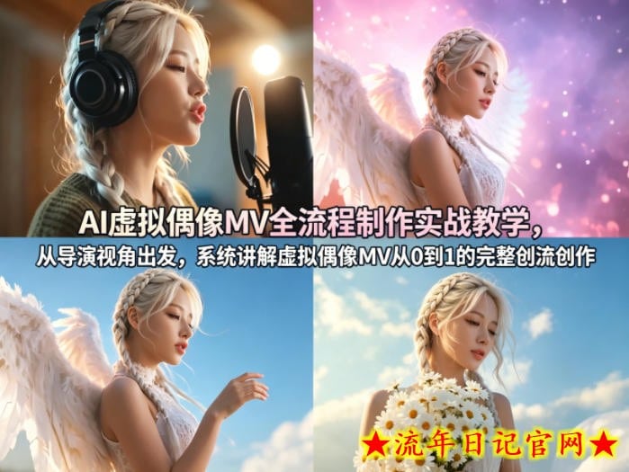 AI虚拟偶像MV全流程制作实战教学，从导演视角出发，系统讲解虚拟偶像MV从0到1的完整创作流程