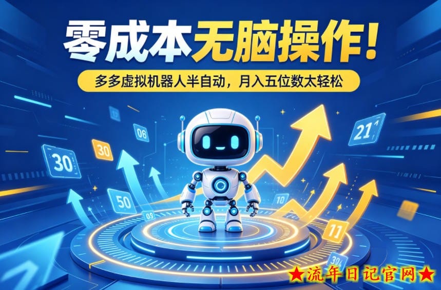 零成本无脑操作！多多虚拟机器人半自动，月入五位数太轻松【揭秘】