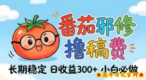 番茄撸金术:日入300+稳如泰山!独家玩法曝光,操作门槛极低,无需经验,小白闭眼上车【揭秘】-流年日记