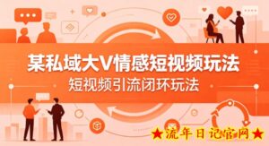 某私域大V情感短视频玩法，短视频引流闭环玩法-流年日记