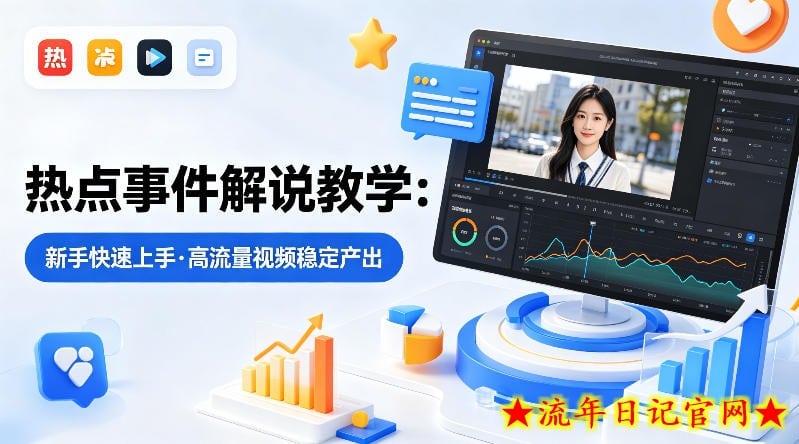 某大V的热点事件解说教学，新手也能快速上手，稳定产出高流量解说视频