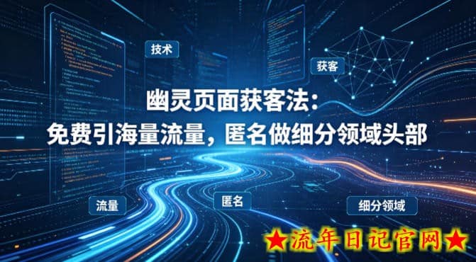 用懂技术！幽灵页面获客法：免费引海量流量，匿名做细分领域头部