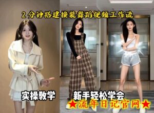 通过Coze工作流，制作《跳舞卡点换装视频》，两分钟制作完成，从0到1演示搭建过程-流年日记