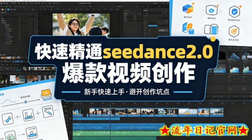 快速精通seedance2.0爆款视频创作，快速产出高清视频，避开大量创作坑点，新手也能快速上手
