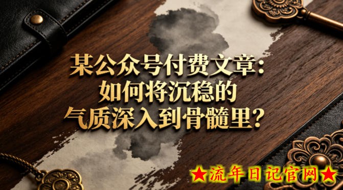 某公众号付费文章：如何将沉稳的气质深入到骨髓里？