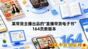 某带货主播出品的《直播带货电子书》164页新版本-流年日记