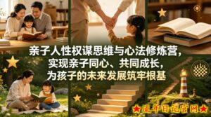 亲子人性权谋思维与心法修炼营，实现亲子同心、共同成长，为孩子的未来发展筑牢根基【音频】-流年日记