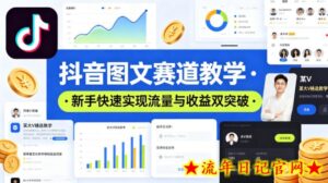 抖音图文赛道教学，某大V精选教学，新手也能快速实现流量与收益双突破-流年日记