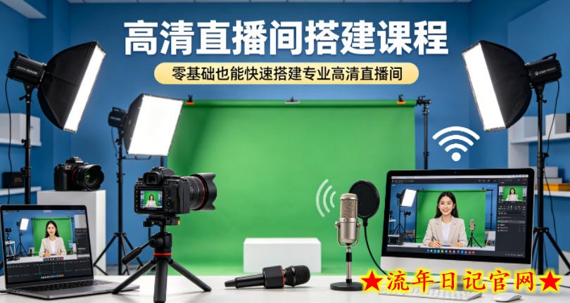 高清直播间搭建课程，零基础也能快速搭建专业高清直播间