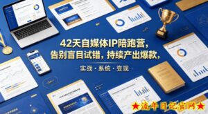42天自媒体IP陪跑营，告别盲目试错，持续产出爆款，实战·系统·变现（更新2026）-流年日记
