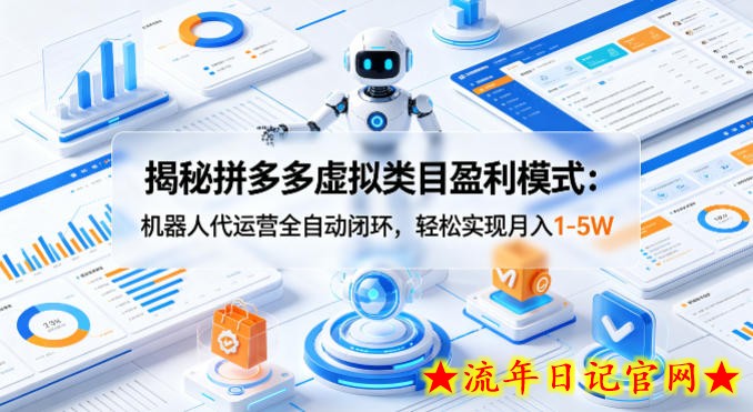 揭秘拼多多虚拟类目盈利模式：机器人代运营全自动闭环，轻松实现月入1-5W