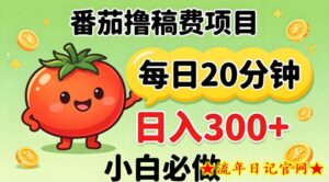番茄撸稿费，每天20分钟，日入300+！0门槛躺賺，小白直接抄作业【揭秘】-流年日记