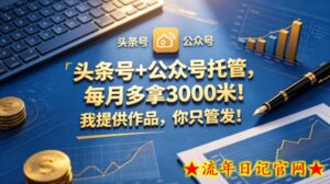 头条号+公众号托管，每月多拿3000米！我提供作品，你只管发！【揭秘】-流年日记