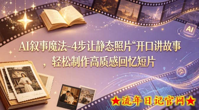 AI叙事魔法-4步让静态照片“开口讲故事”，轻松制作高质感回忆短片