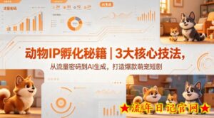 动物IP孵化秘籍｜3大核心技法，从流量密码到AI生成，打造爆款萌宠短剧-流年日记