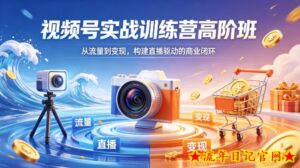 视频号实战训练营高阶班，从流量到变现，构建直播驱动的商业闭环（26年4月）-流年日记