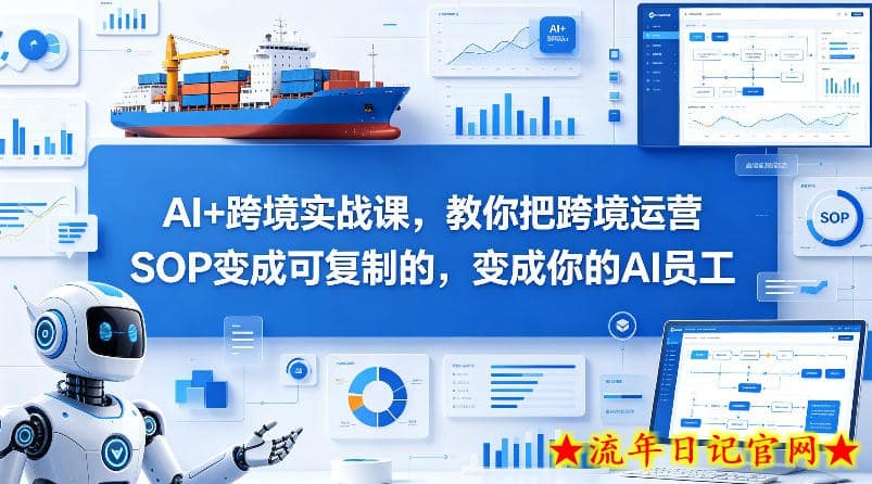 AI+跨境实战课，教你把跨境运营SOP变成可复制的，变成你的AI员工