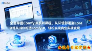 全面掌握ComfyUI系列课程，从环境部署到Lora训练从0到1吃透ComfyUI，轻松实现商业实战变现-流年日记