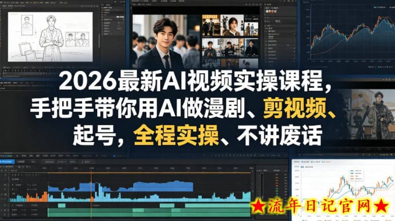 2026最新AI视频实操课程，手把手带你用AI做漫剧、剪视频、起号，全程实操、不讲废话