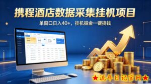 携程酒店全自动浏览掘金项目，稳定可矩阵单窗口收益40+，可批量矩阵放大收益【揭秘】-流年日记