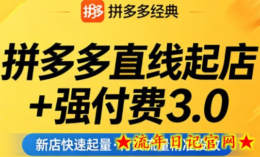 拼多多直线起店+强付费3.0，教你稳定起店、高效控投产、破解流量瓶颈（更新4月）
