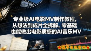 专业级AI电影MV制作教程，从想法到成片全拆解，零基础也能做出电影质感的AI音乐MV-流年日记