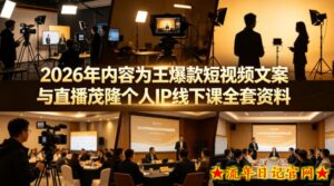 2026年内容为王爆款短视频文案与直播茂隆个人IP线下课全套资料(价值4980)-流年日记