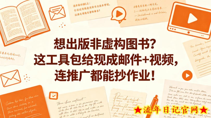想出版非虚构图书？这工具包给现成邮件+视频，连推广都能抄作业！【原创双语字幕】