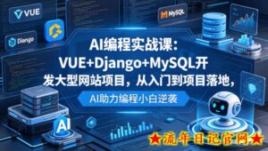 AI编程实战课：VUE+Django+MySQL开发大型网站项目，从入门到项目落地，AI助力编程小白逆袭-流年日记