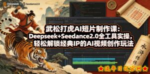 武松打虎AI短片制作课：Deepseek+Seedance2.0全工具实操，轻松解锁经典IP的AI视频创作玩法-流年日记
