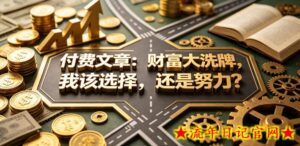 付费文章：财富大洗牌，我该选择，还是努力？-流年日记