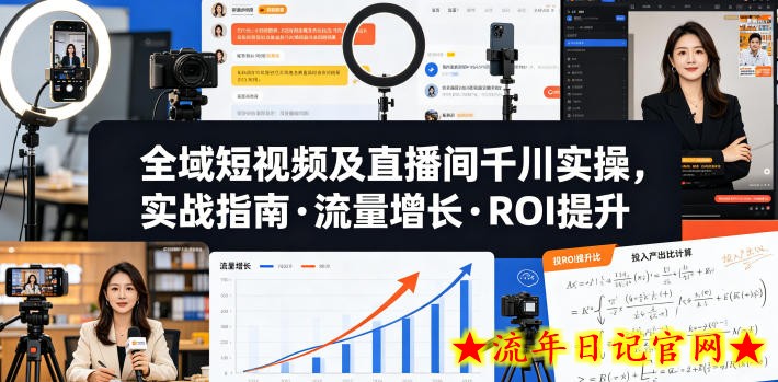 全域短视频及直播间千川实操，实战指南·流量增长·ROI提升